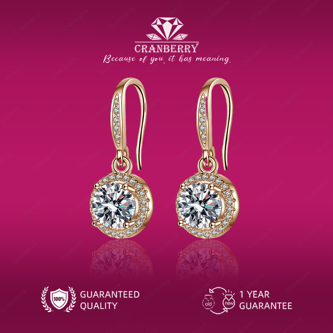 Princess Round Earrings - E03-CG