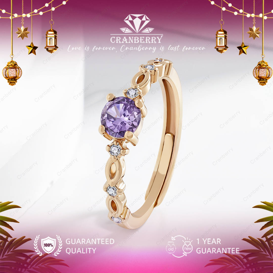 Moonlit Amethyst Ring - R108