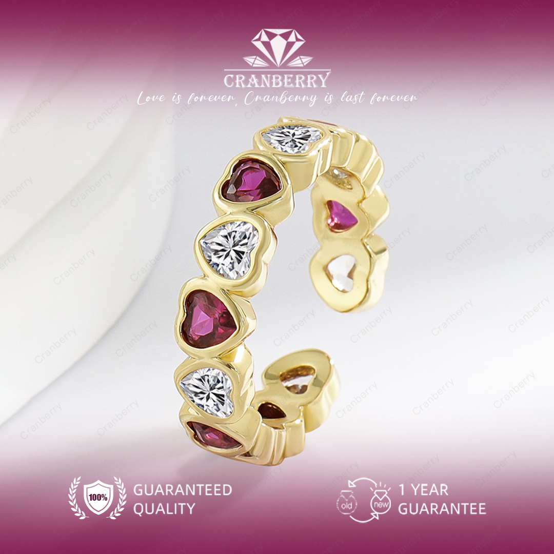 Linked Hearts Ring - R122