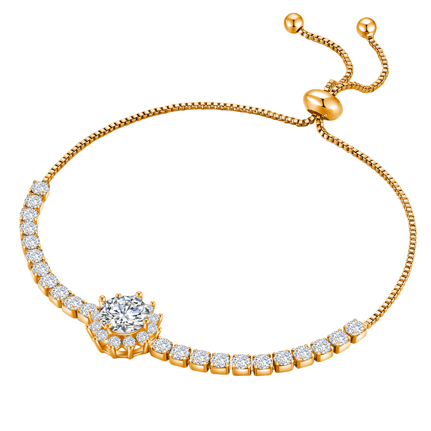 Sunflower Bracelet Champaigne Gold - B07-CG